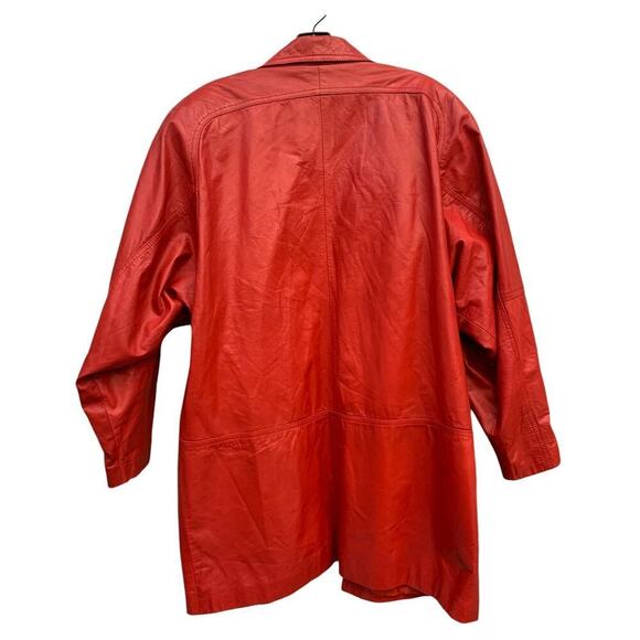 Vintage Toff's Red Leather Jacket SZ M/‎ 39 - Picture 2 of 13